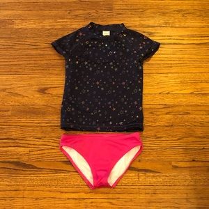 Gymboree Swim Shirt and Bikini Bottoms